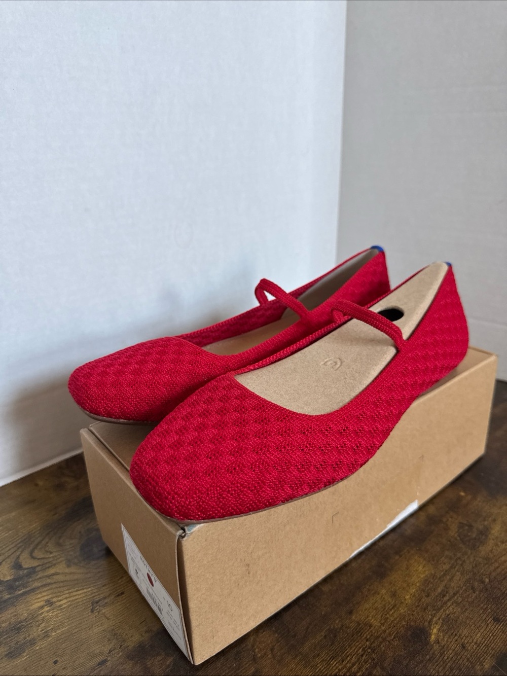 Rothy’s Women’s The Max Square Mary Jane Red Crisp Basketweave Size 10 NEW - Picture 6 of 10